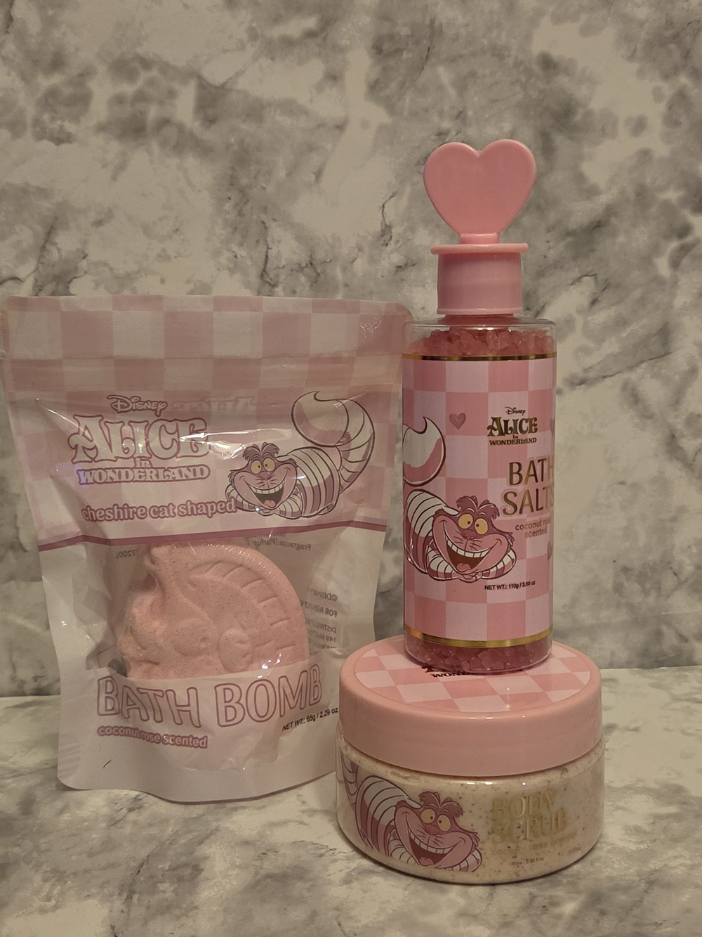 Alice In Wonderland - 3 Piece Set In Pink Coconut Rose Scented
